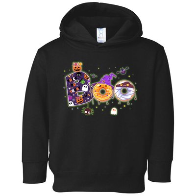 Cute Funny Halloween Boo Donuts Toddler Hoodie