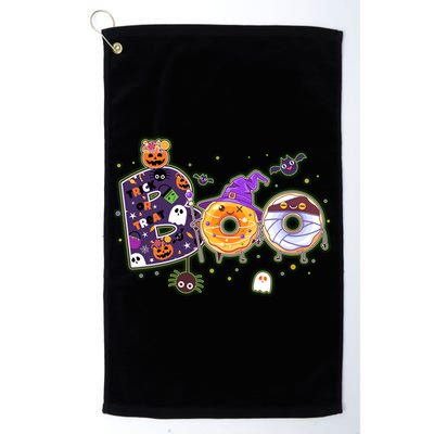 Cute Funny Halloween Boo Donuts Golf Towel