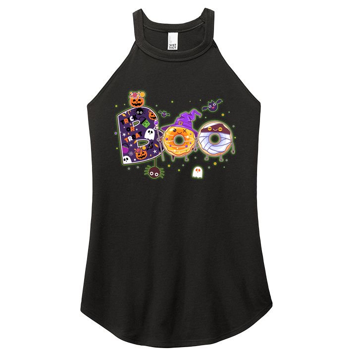 Cute Funny Halloween Boo Donuts Women's Perfect Tri Rocker Tank