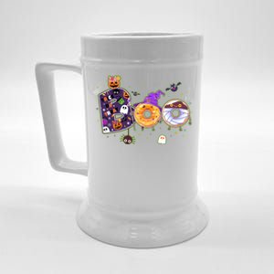 Cute Funny Halloween Boo Donuts Beer Stein