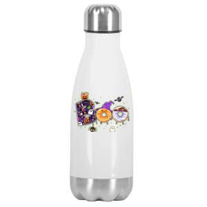 Cute Funny Halloween Boo Donuts Stainless Steel Insulated Water Bottle