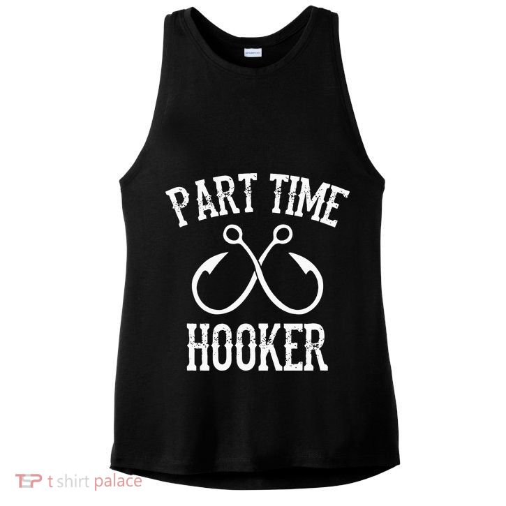 Classic Fishing Hooks Part Time Hooker Ladies PosiCharge Tri-Blend Wicking Tank