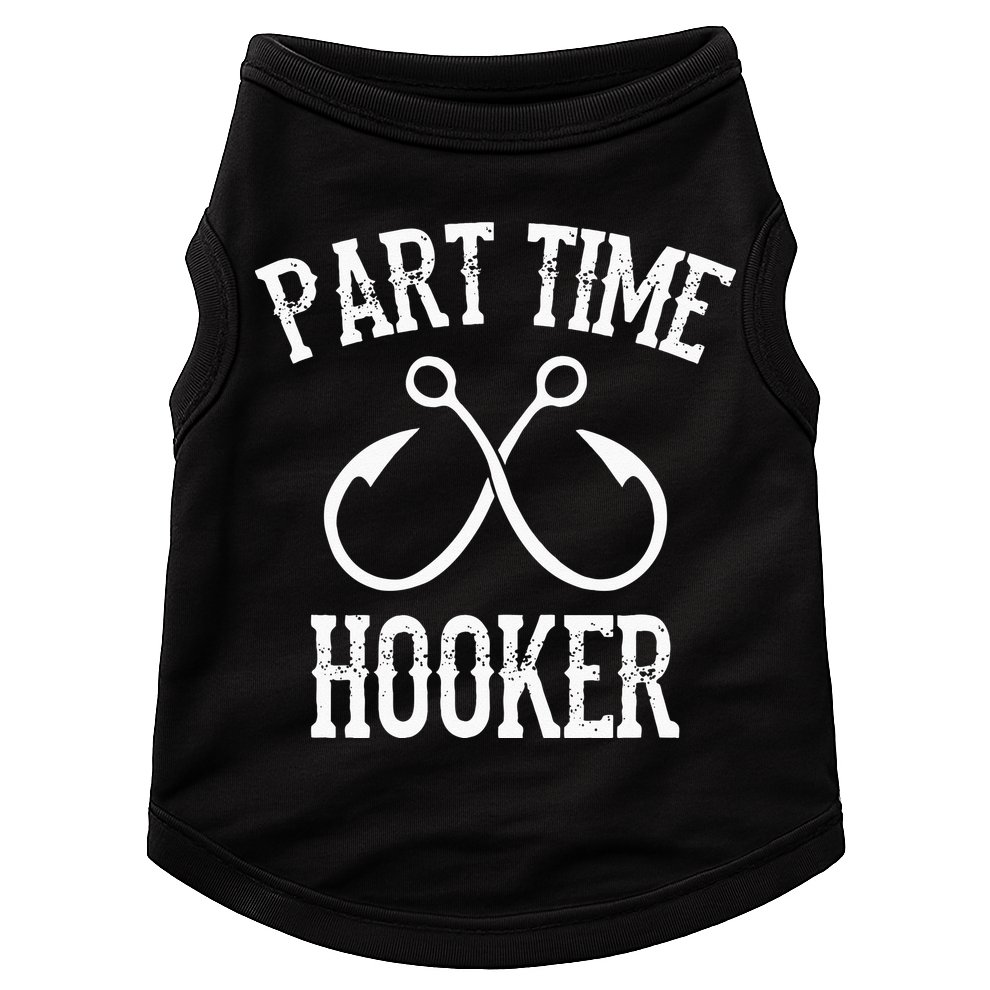 Classic Fishing Hooks Part Time Hooker Doggie Tank
