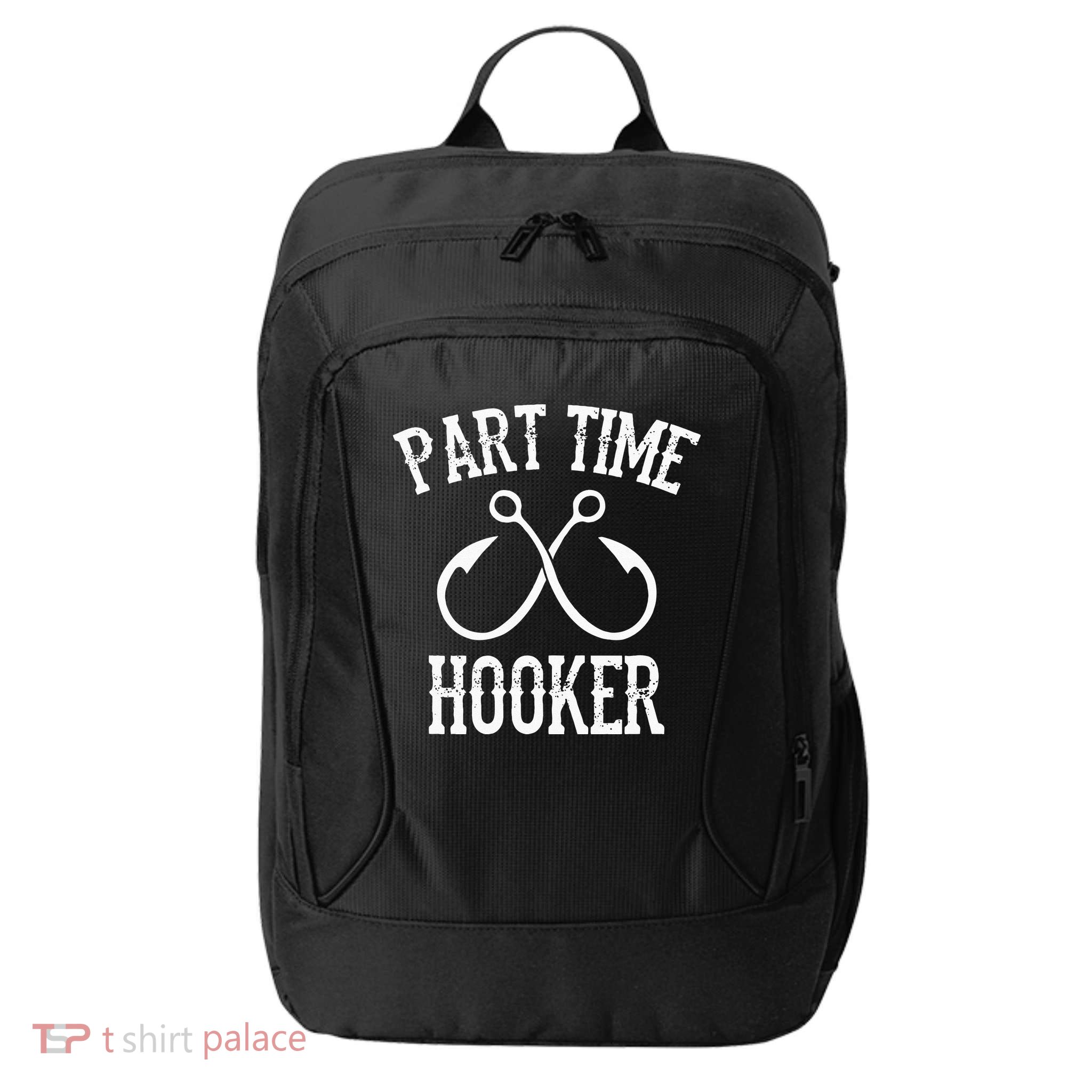 Classic Fishing Hooks Part Time Hooker City Backpack