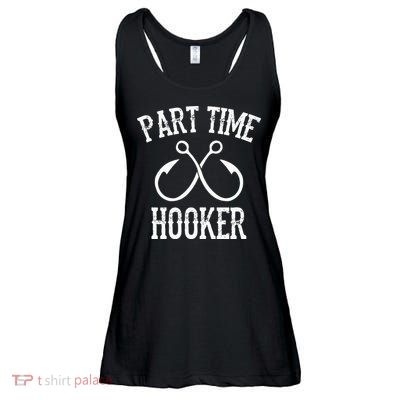 Classic Fishing Hooks Part Time Hooker Ladies Essential Flowy Tank