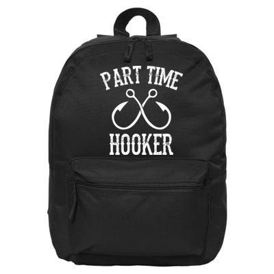 Classic Fishing Hooks Part Time Hooker 16 in Basic Backpack
