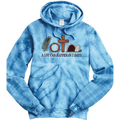 Christian Faith Happy Easter Day A Lot Can Happen In 7 Days Tie Dye Hoodie