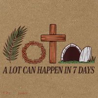 Christian Faith Happy Easter Day A Lot Can Happen In 7 Days Cotton Canvas Backpack