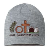 Christian Faith Happy Easter Day A Lot Can Happen In 7 Days Sustainable Beanie