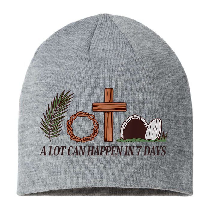 Christian Faith Happy Easter Day A Lot Can Happen In 7 Days Sustainable Beanie
