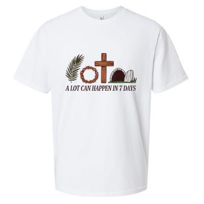 Christian Faith Happy Easter Day A Lot Can Happen In 7 Days Sueded Cloud Jersey T-Shirt