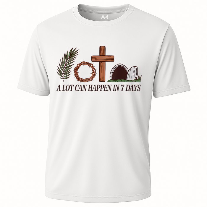 Christian Faith Happy Easter Day A Lot Can Happen In 7 Days Cooling Performance Crew T-Shirt