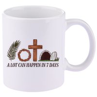 Christian Faith Happy Easter Day A Lot Can Happen In 7 Days 11oz C Handle Ceramic Mug