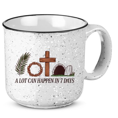 Christian Faith Happy Easter Day A Lot Can Happen In 7 Days 15oz Campfire Ceramic Mug