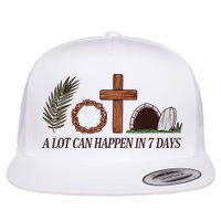 Christian Faith Happy Easter Day A Lot Can Happen In 7 Days Flat Bill Trucker Hat