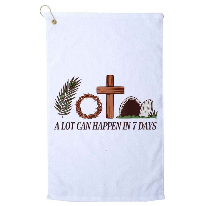 Christian Faith Happy Easter Day A Lot Can Happen In 7 Days Golf Towel
