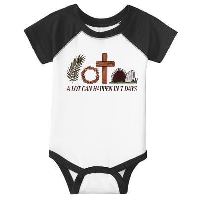 Christian Faith Happy Easter Day A Lot Can Happen In 7 Days Infant Baby Jersey Bodysuit