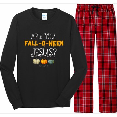 Christian Faith Halloween Are You Fall O Ween Jesus Matthew Long Sleeve Pajama Set