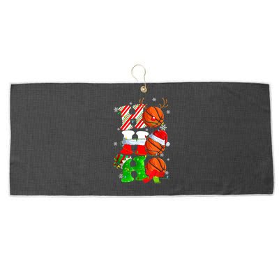 Christmas Funny Ho Ho Ho Basketball Pajama Santa Lover T Large Microfiber Waffle Golf Towel