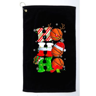 Christmas Funny Ho Ho Ho Basketball Pajama Santa Lover T Platinum Collection Golf Towel