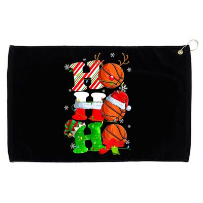 Christmas Funny Ho Ho Ho Basketball Pajama Santa Lover T Grommeted Golf Towel