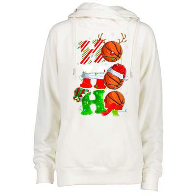 Christmas Funny Ho Ho Ho Basketball Pajama Santa Lover T Womens Funnel Neck Pullover Hood