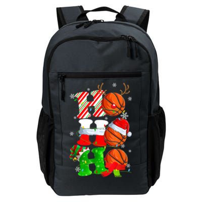 Christmas Funny Ho Ho Ho Basketball Pajama Santa Lover T Daily Commute Backpack