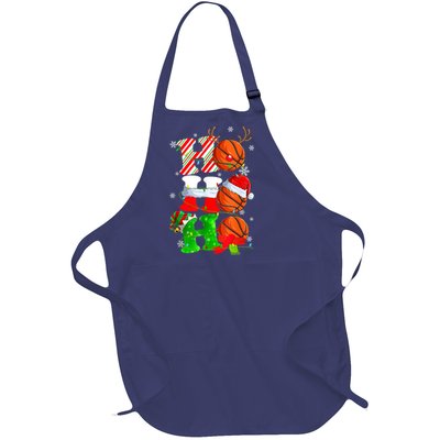 Christmas Funny Ho Ho Ho Basketball Pajama Santa Lover T Full-Length Apron With Pockets