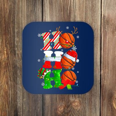 Christmas Funny Ho Ho Ho Basketball Pajama Santa Lover T Coaster