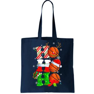 Christmas Funny Ho Ho Ho Basketball Pajama Santa Lover T Tote Bag