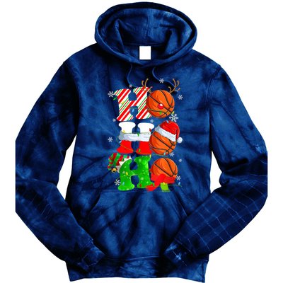 Christmas Funny Ho Ho Ho Basketball Pajama Santa Lover T Tie Dye Hoodie