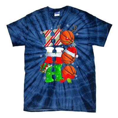 Christmas Funny Ho Ho Ho Basketball Pajama Santa Lover T Tie-Dye T-Shirt