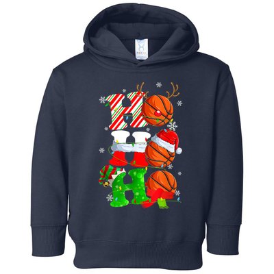 Christmas Funny Ho Ho Ho Basketball Pajama Santa Lover T Toddler Hoodie