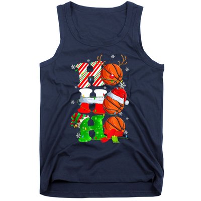 Christmas Funny Ho Ho Ho Basketball Pajama Santa Lover T Tank Top