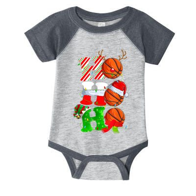 Christmas Funny Ho Ho Ho Basketball Pajama Santa Lover T Infant Baby Jersey Bodysuit