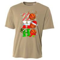 Christmas Funny Ho Ho Ho Basketball Pajama Santa Lover T Cooling Performance Crew T-Shirt