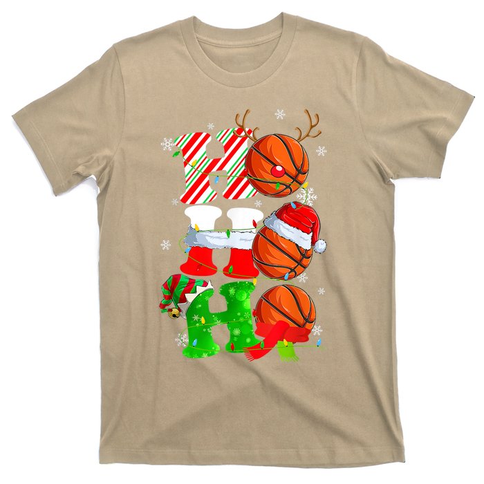 Christmas Funny Ho Ho Ho Basketball Pajama Santa Lover T T-Shirt