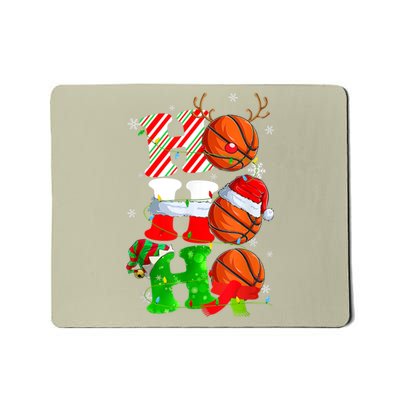 Christmas Funny Ho Ho Ho Basketball Pajama Santa Lover T Mousepad