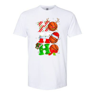 Christmas Funny Ho Ho Ho Basketball Pajama Santa Lover T Softstyle CVC T-Shirt