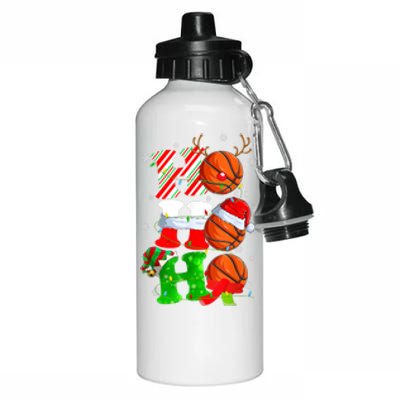 Christmas Funny Ho Ho Ho Basketball Pajama Santa Lover T Aluminum Water Bottle