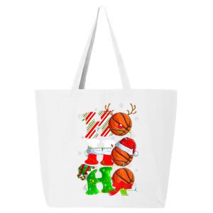 Christmas Funny Ho Ho Ho Basketball Pajama Santa Lover T 25L Jumbo Tote