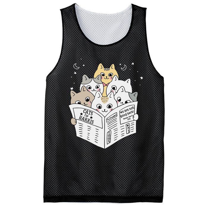 Cats For Harris 2024 Kamala Harris For President 2024 Mesh Reversible Basketball Jersey Tank