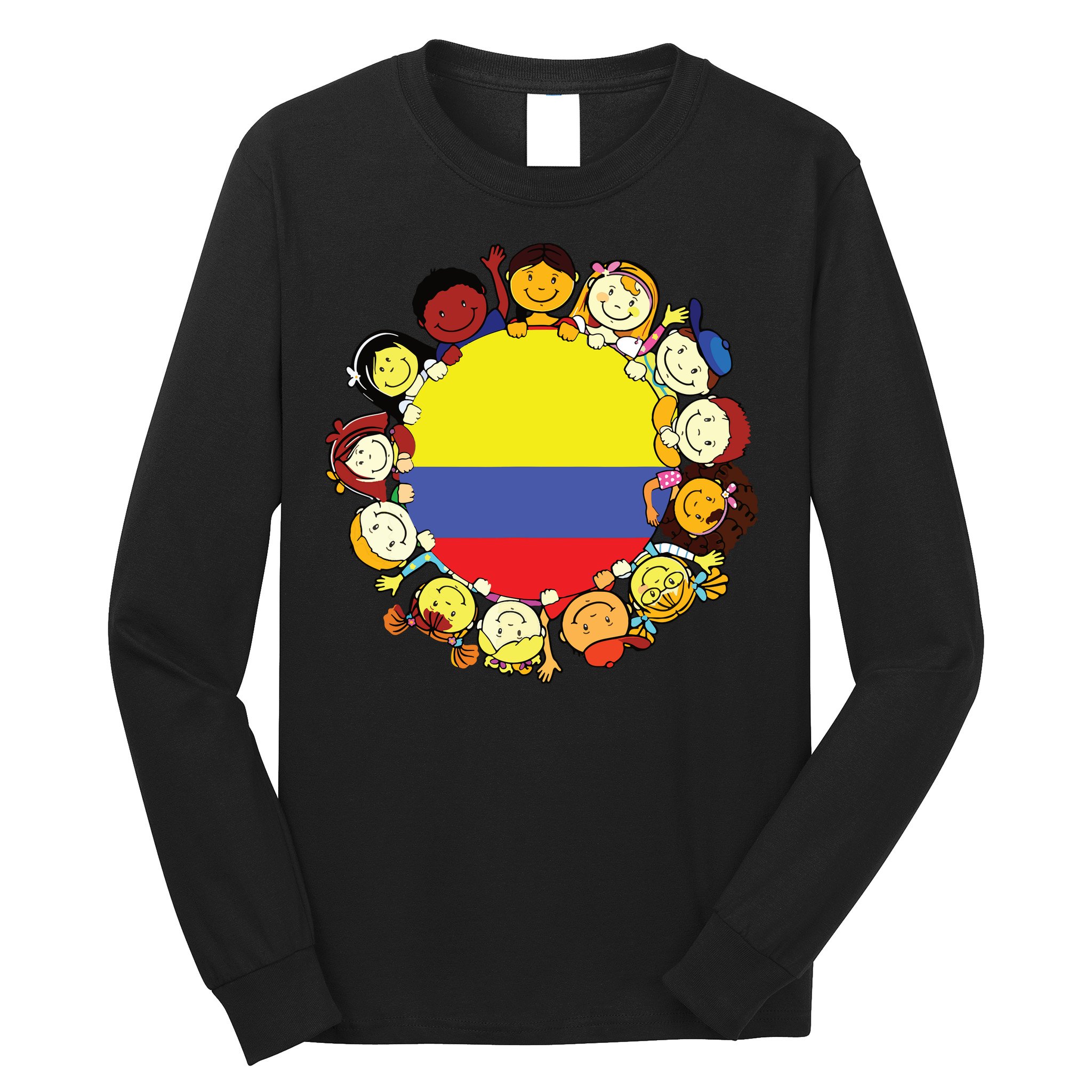 Colombia Flag Hispanic Heritage Month Colombian Long Sleeve Shirt