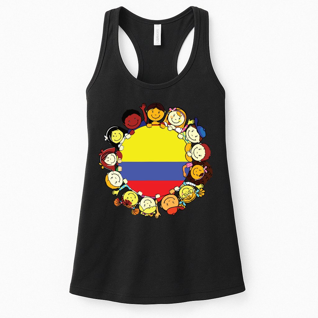 Colombia Flag Hispanic Heritage Month Colombian Womens Tank Top