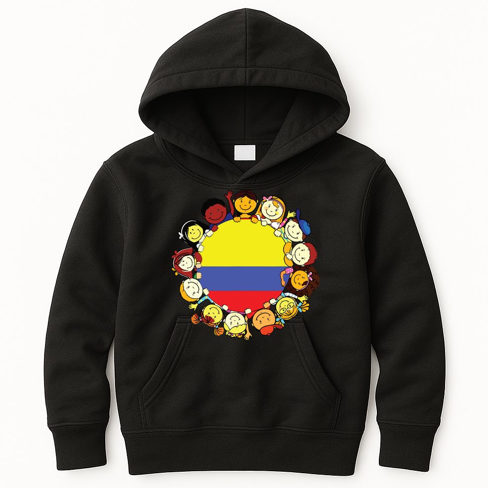 Colombia Flag Hispanic Heritage Month Colombian Kids Hoodie