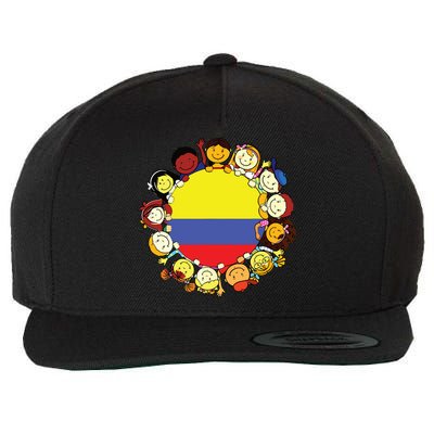 Colombia Flag Hispanic Heritage Month Colombian Wool Snapback Cap