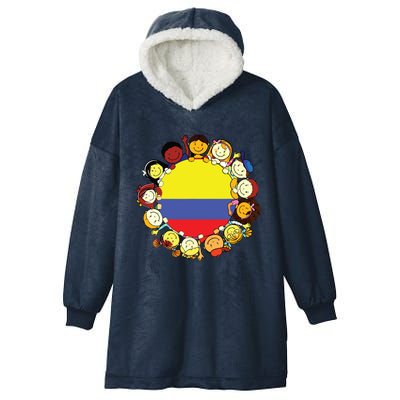 Colombia Flag Hispanic Heritage Month Colombian Hooded Wearable Blanket