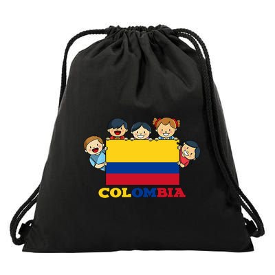 Colombia Flag Hispanic Heritage Month Colombian Drawstring Bag