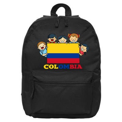 Colombia Flag Hispanic Heritage Month Colombian 16 in Basic Backpack