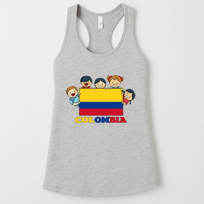 Colombia Flag Hispanic Heritage Month Colombian Womens Tank Top